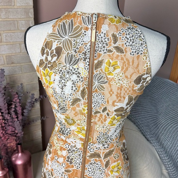 BRONX & BANCO Sicilia Ruffle Dress Tan Multi - Picture 6 of 11